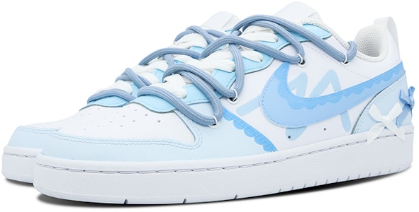 【訂製球鞋】Nike Court Borough Low 2 冰藍慕斯 清冷 溫柔 簡約 百搭 低筒 板鞋 GS 白藍 Lookbook 【訂製球鞋】Nike Court Borough Low 2 冰藍慕斯 清冷 溫柔 簡約 百搭 低筒 板鞋 GS 白藍