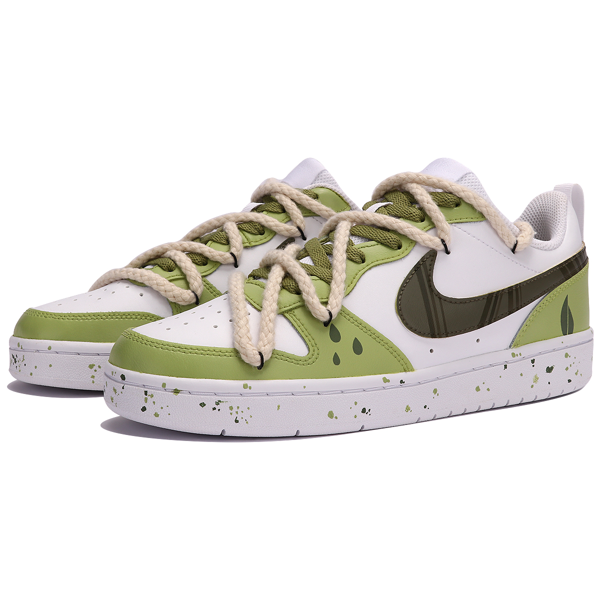 Lookbook Nike Court Borough Low 2 "Jade Isla" (Personalizadas) BQ5448-100(TeamThree-千岛绿叶-绿白)
