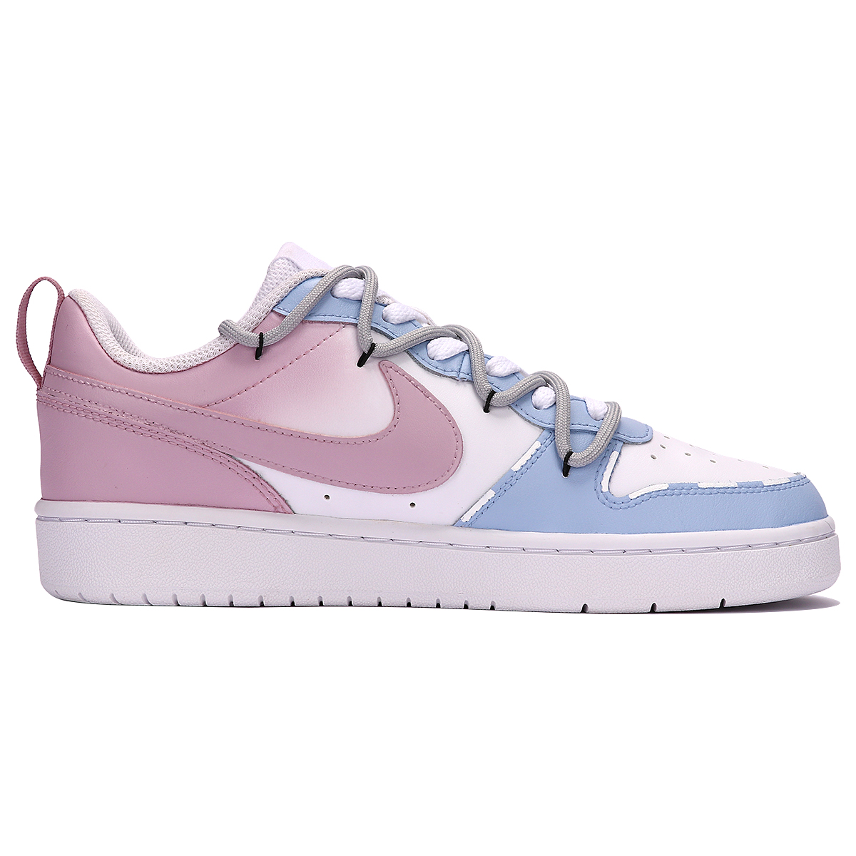 Order [Sepatu Custom] Nike Court Borough Low 2 'Island Rose Gradient' BQ5448-100(TeamThree-海屿玫瑰-粉蓝)