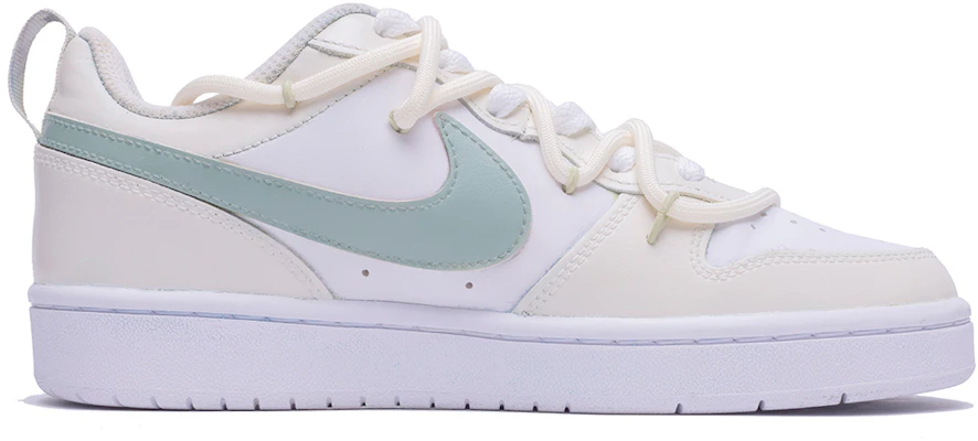 【特製球鞋】 Nike Court Borough Low 2 茉莉奶綠 清爽少女 變形綁帶 低筒 板鞋 GS 奶綠色 Order 【特製球鞋】 Nike Court Borough Low 2 茉莉奶綠 清爽少女 變形綁帶 低筒 板鞋 GS 奶綠色