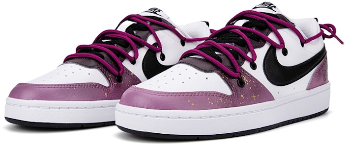 【訂製球鞋】 Nike Court Borough Low 2 肯亞玫瑰 黑夜鎏金 解構 甜酷 低筒 滑板鞋 GS 白紫紅 Lookbook 【訂製球鞋】 Nike Court Borough Low 2 肯亞玫瑰 黑夜鎏金 解構 甜酷 低筒 滑板鞋 GS 白紫紅