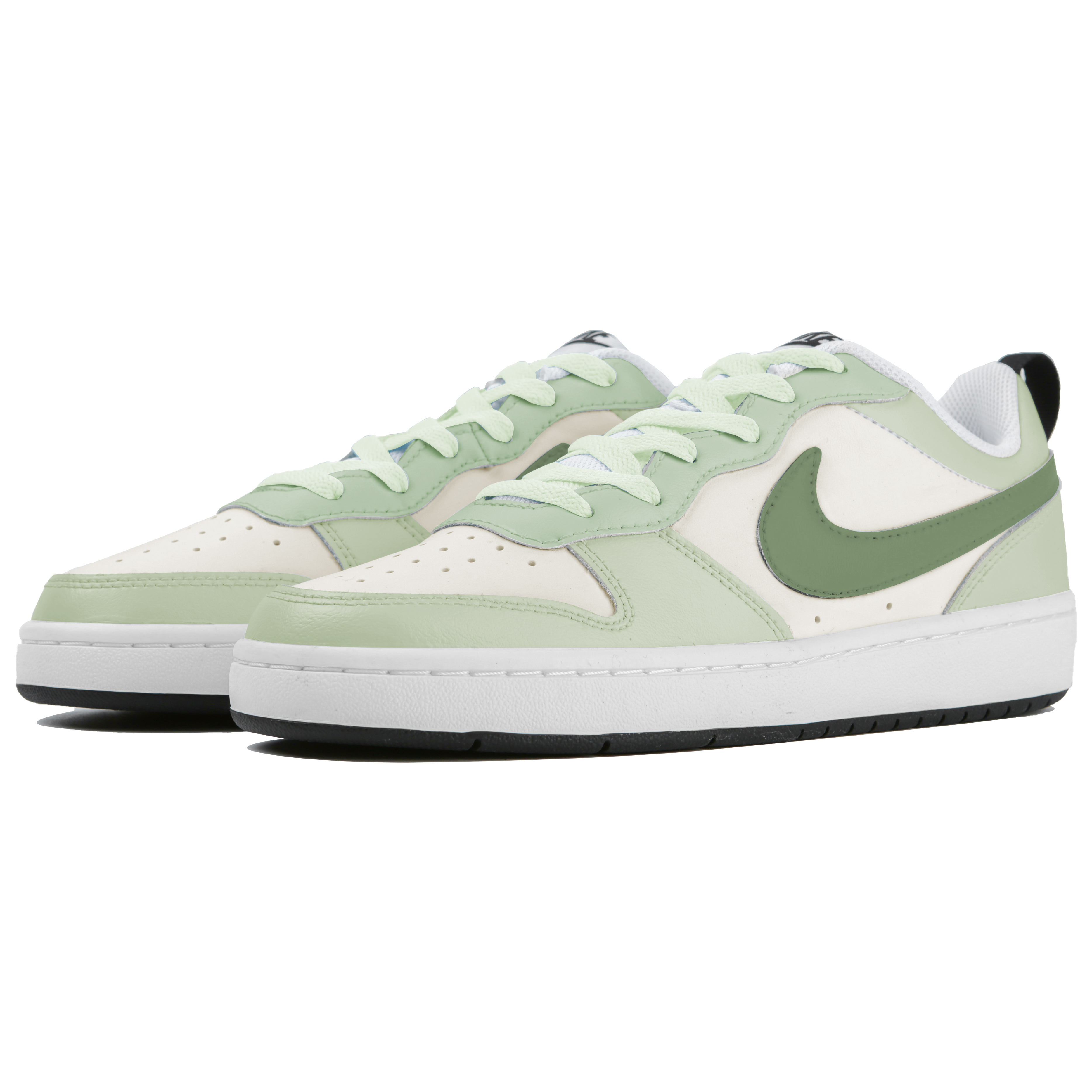 Lookbook 【定制鞋】耐克Court Borough Low 2 '猕猴桃之爱 - 白绿' BQ5448-104(Team4-女款奇异果之恋)