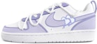 Order 【定制球鞋】 Nike Court Borough Low 2 一箭傾心 白紫 愛心 玫瑰 解構鞋帶 禮盒 低幫 板鞋 GS 薰衣草紫