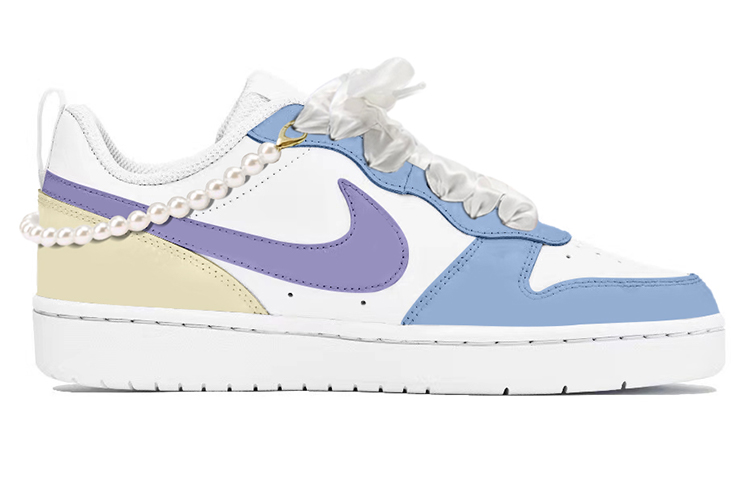 Order [カスタムシューズ] ナイキ コートバーロウ ロー 2 'ラベンダーパール' BQ5448-100(TeamY-女款复古薰衣草蓝紫米)