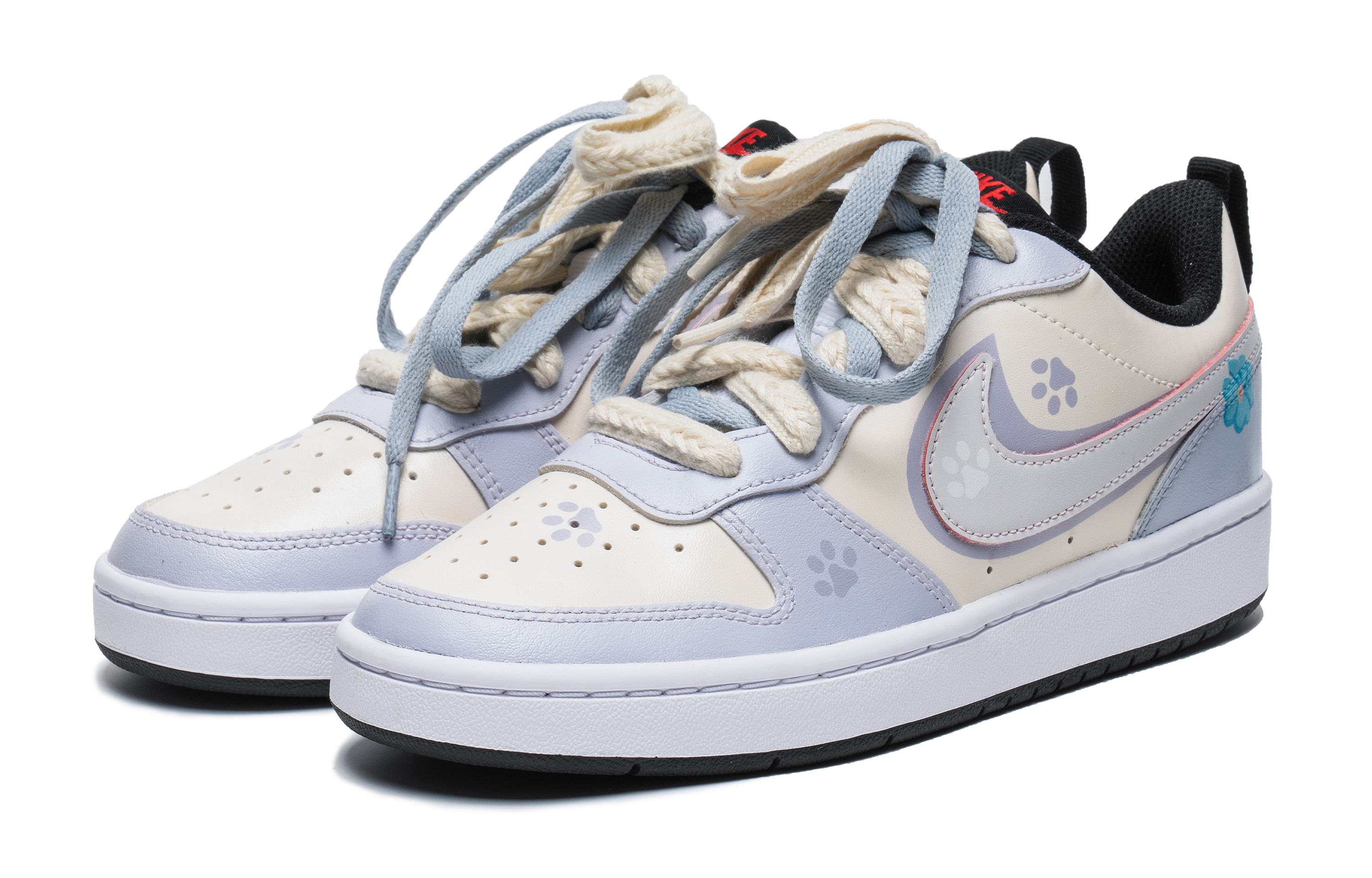 Order [Kasut Custom] Nike Court Borough Low 2 'Lilac StellaLou' BQ5448-110(Team22-星黛露白紫A-BOX)