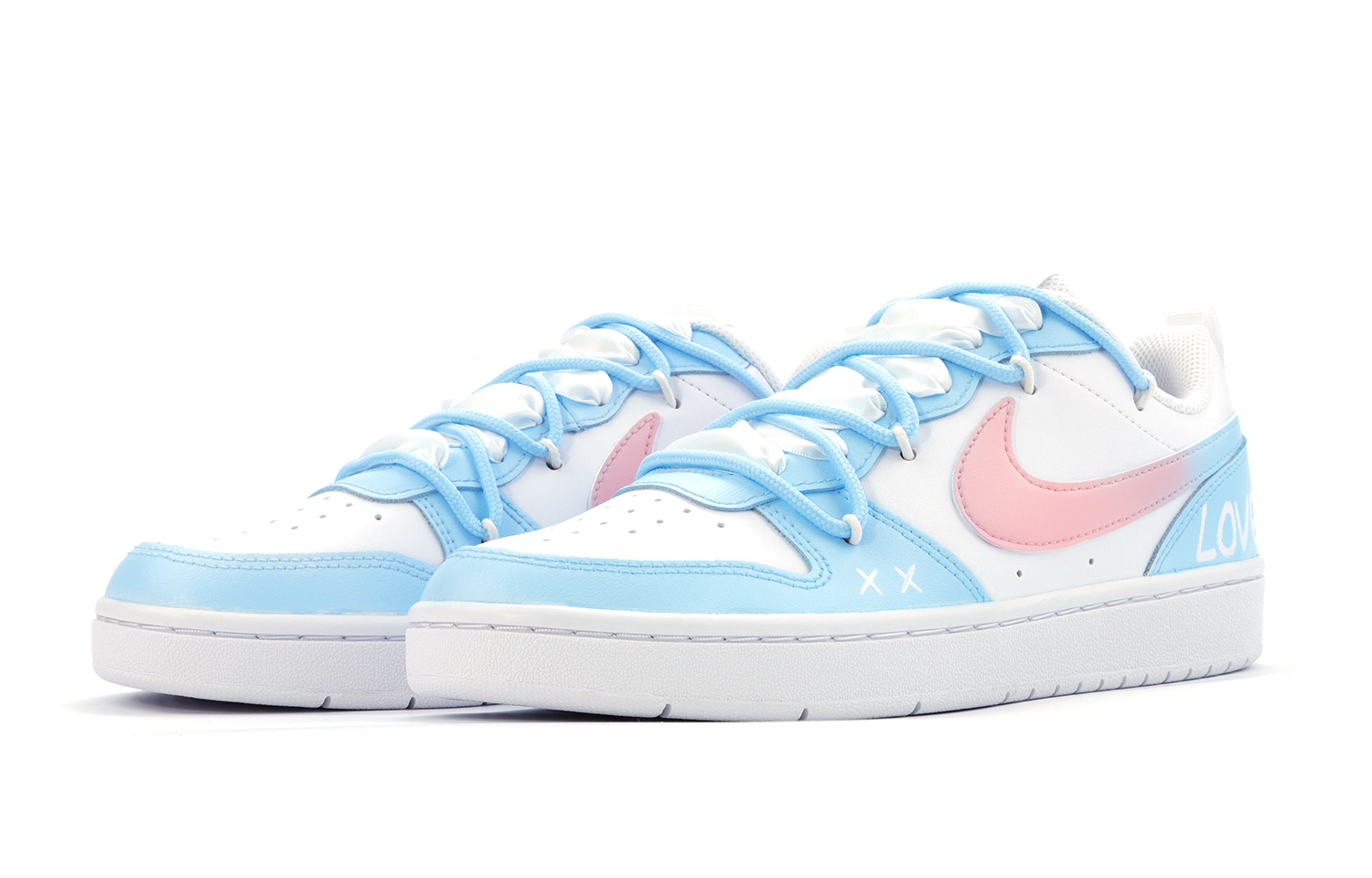 [Custom Shoes] Nike Court Borough Low 2 'Macaron Pink Blue' 圖 3