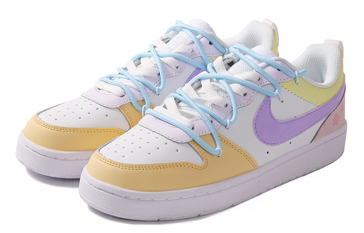 Lookbook ナイキ コート バロー 低反発 'マカロン ホワイト ピンク' カスタムシューズ BQ5448-100(Team77-马卡龙）