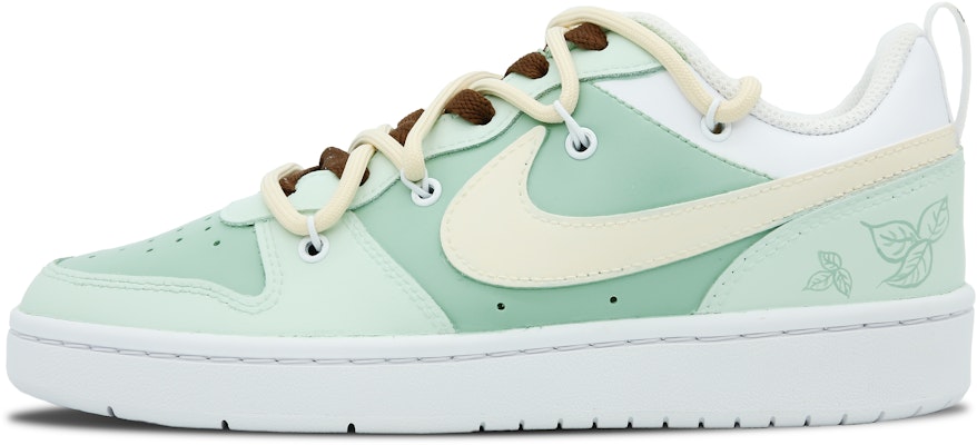 【訂製球鞋】Nike Court Borough Low 2 東方神葉 休閒 清新淡雅 氣質 低筒 板鞋 GS 抹茶綠 Buy 【訂製球鞋】Nike Court Borough Low 2 東方神葉 休閒 清新淡雅 氣質 低筒 板鞋 GS 抹茶綠