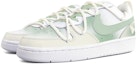 Shop 【定制球鞋】Nike Court Borough Low2 蝴蝶 晕染 手繪 解構鞋帶 禮盒 低筒 板鞋 GS 抹茶綠