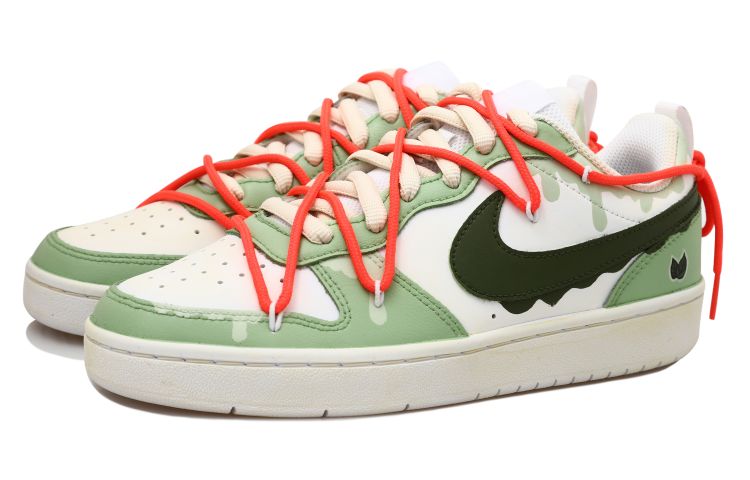 Lookbook [Zapatillas Personalizadas] Nike Court Borough Low 2 'Hoja de Matcha' BQ5448-100(Team拾玖-抹茶S-BOX)