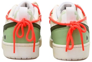 【定製籃球鞋】Nike Court Borough Low 2 解構 抹茶 樹葉 溶解 做舊 厚底 低筒 板鞋 GS 白綠 Shop 【定製籃球鞋】Nike Court Borough Low 2 解構 抹茶 樹葉 溶解 做舊 厚底 低筒 板鞋 GS 白綠