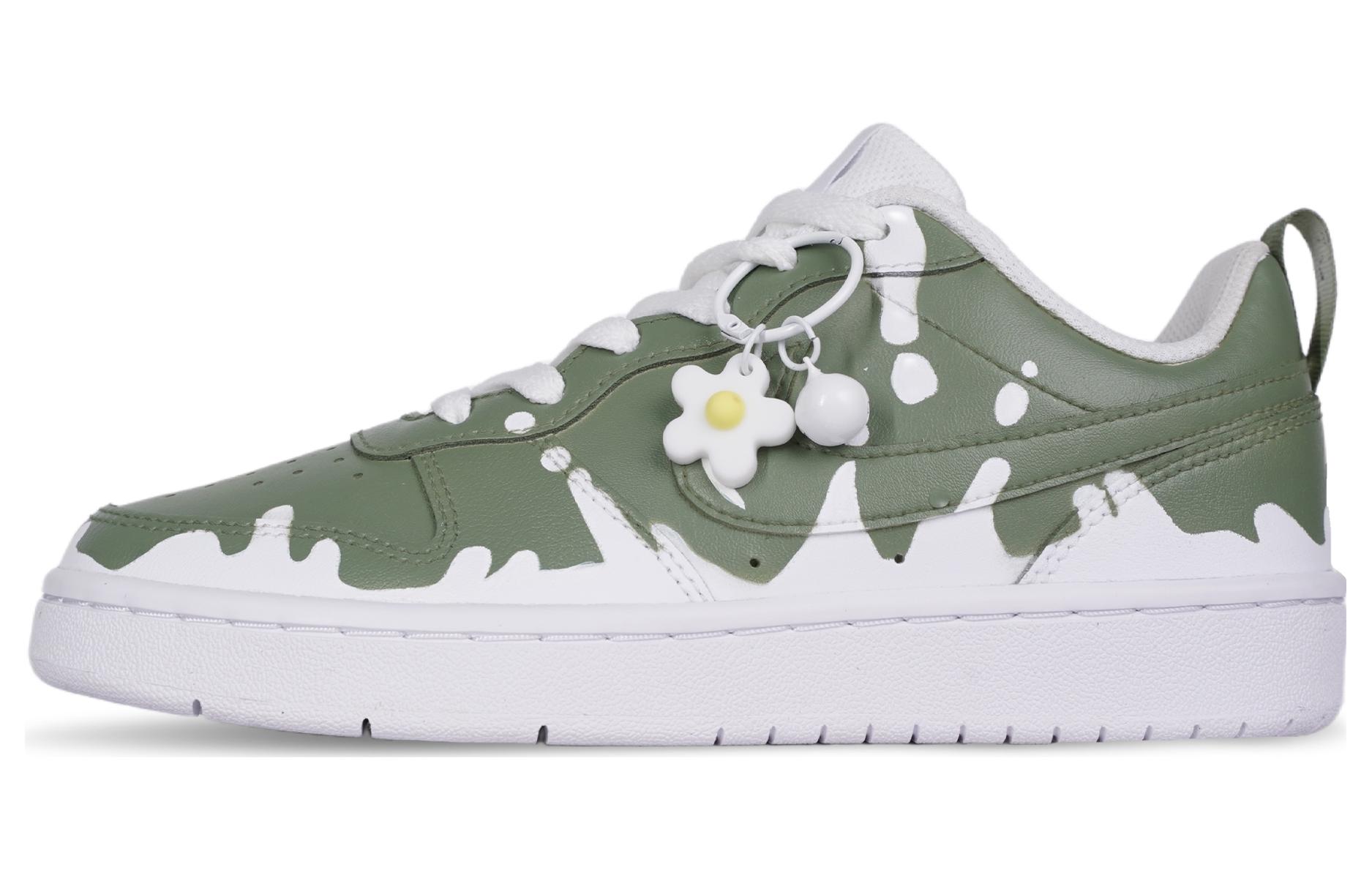 Buy [Zapatillas Personalizadas] Nike Court Borough Low 2 'Verde Oliva Leche' BQ5448-100(Team71-牛奶流淌)