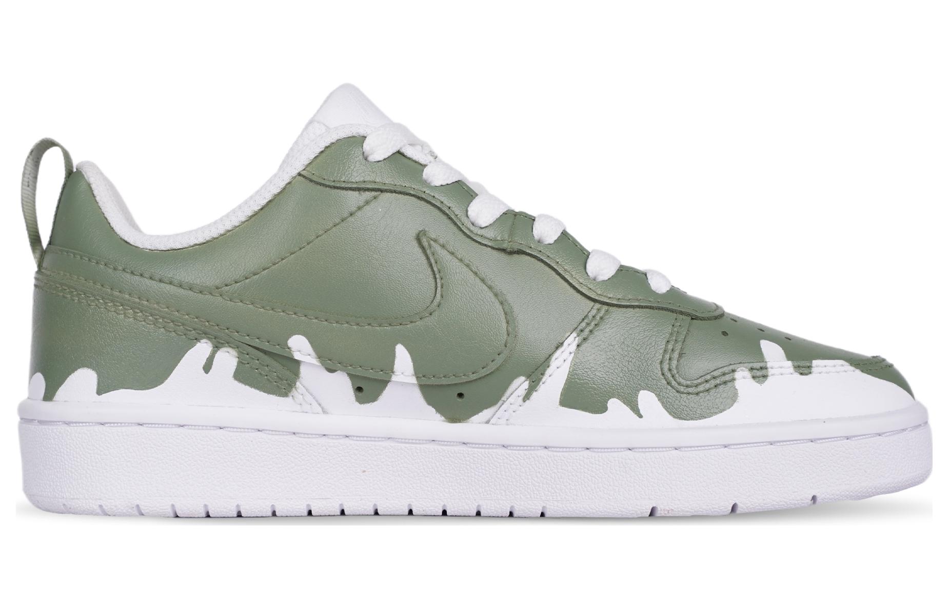 Order [Zapatillas Personalizadas] Nike Court Borough Low 2 'Verde Oliva Leche' BQ5448-100(Team71-牛奶流淌)