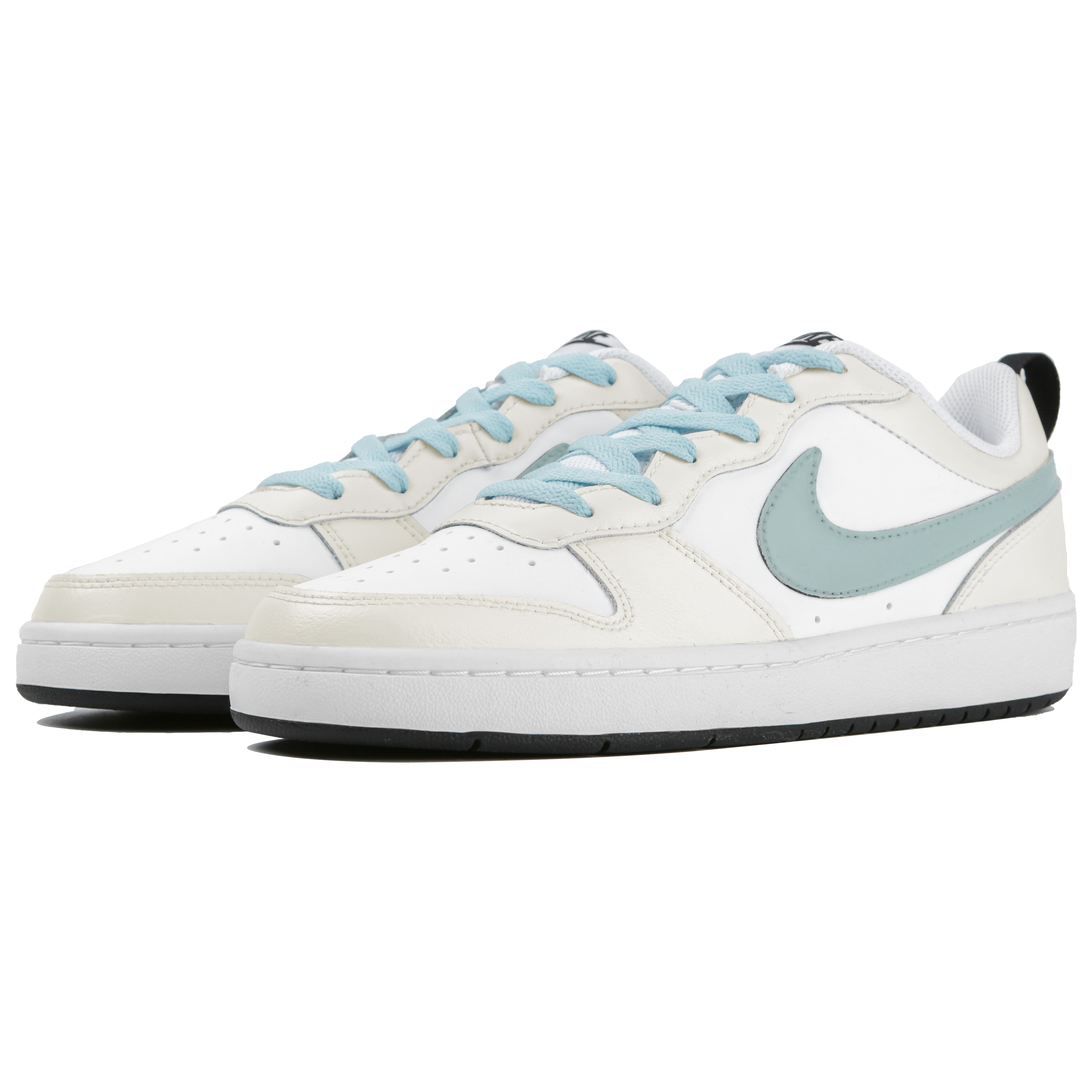 Lookbook 【客製化球鞋】 Nike Court Borough Low 2 牛奶海鹽 繽紛夏日 清新 簡約 低筒 板鞋 GS 白藍