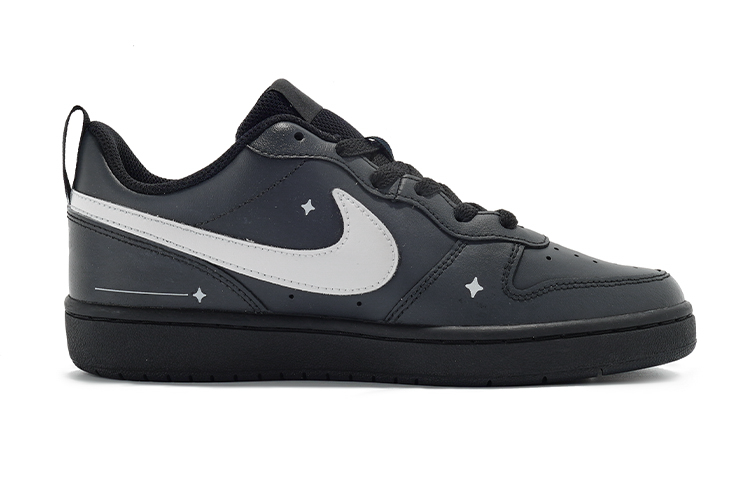 Order 【定制球鞋】Nike Court Borough Low 2 莓刻 極簡灰星 簡約風 低幫 板鞋 GS 灰黑