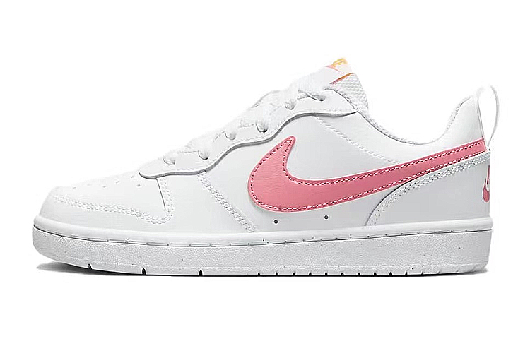 Sizing 【訂製球鞋】 Nike Court Borough Low2 極簡風格 天鵝絨系列 解構鞋帶 低筒 板鞋 GS 白金