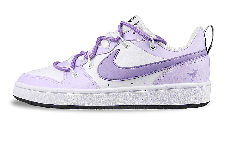 Buy [Kasut Kastam] Nike Court Borough Low 2 'Rama-Rama Ungu Pekat' BQ5448-104(Team58-泼墨淤泥)