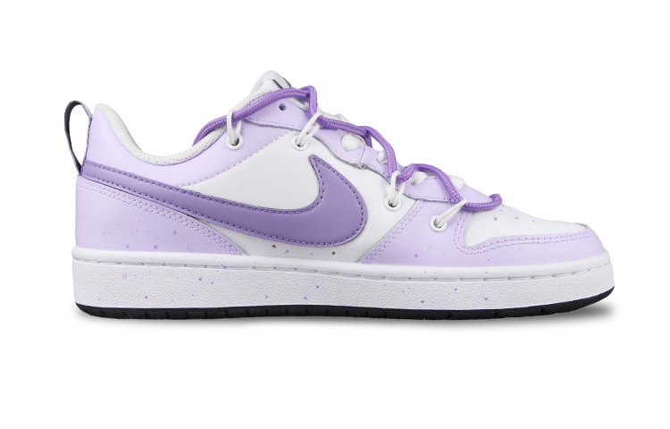 Order [Kasut Kastam] Nike Court Borough Low 2 'Rama-Rama Ungu Pekat' BQ5448-104(Team58-泼墨淤泥)