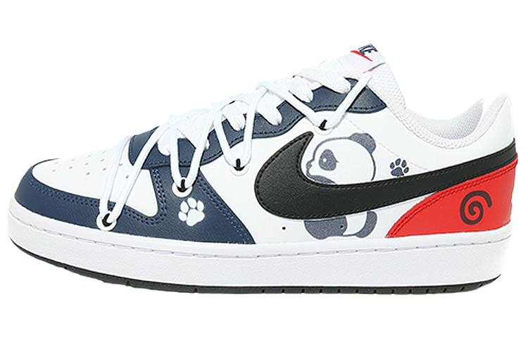 Buy 【カスタムシューズ】ナイキ コート ボロー ロー 2 'オブシディアン ホワイト-青-赤パンダ' DO7446-101(Team10-奔跑熊猫）