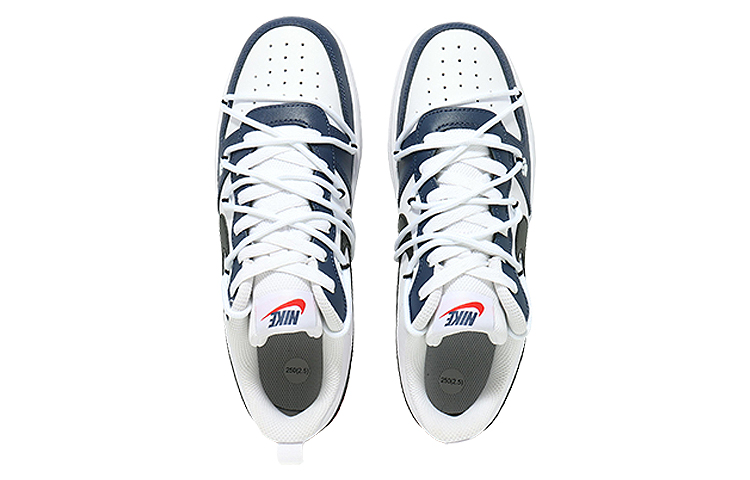 Shop 【カスタムシューズ】ナイキ コート ボロー ロー 2 'オブシディアン ホワイト-青-赤パンダ' DO7446-101(Team10-奔跑熊猫）