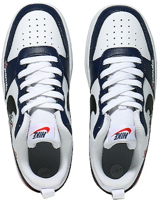 【訂製球鞋】Nike Court Borough Low 2 熊貓小紅花 萌寵出擊 休閒 黑曜石 防滑耐磨 低筒 板鞋 GS 白藍紅 Shop 【訂製球鞋】Nike Court Borough Low 2 熊貓小紅花 萌寵出擊 休閒 黑曜石 防滑耐磨 低筒 板鞋 GS 白藍紅