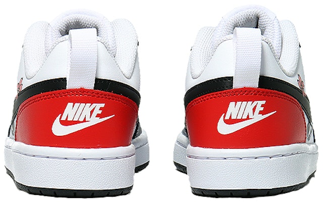 【訂製球鞋】Nike Court Borough Low 2 熊貓小紅花 萌寵出擊 休閒 黑曜石 防滑耐磨 低筒 板鞋 GS 白藍紅 Purchase 【訂製球鞋】Nike Court Borough Low 2 熊貓小紅花 萌寵出擊 休閒 黑曜石 防滑耐磨 低筒 板鞋 GS 白藍紅