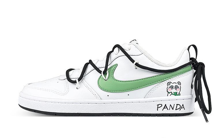 Buy 【訂製球鞋】Nike Court Borough 2 解構 熊貓 竹子 低筒 滑板鞋 GS 黑白綠