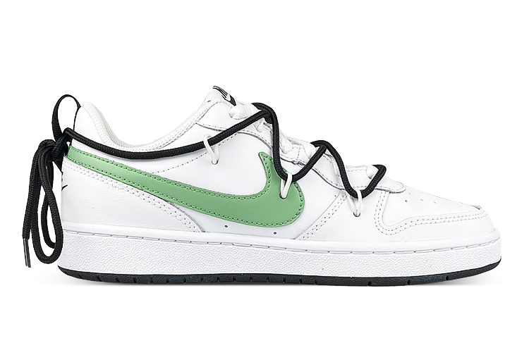 Order 【訂製球鞋】Nike Court Borough 2 解構 熊貓 竹子 低筒 滑板鞋 GS 黑白綠