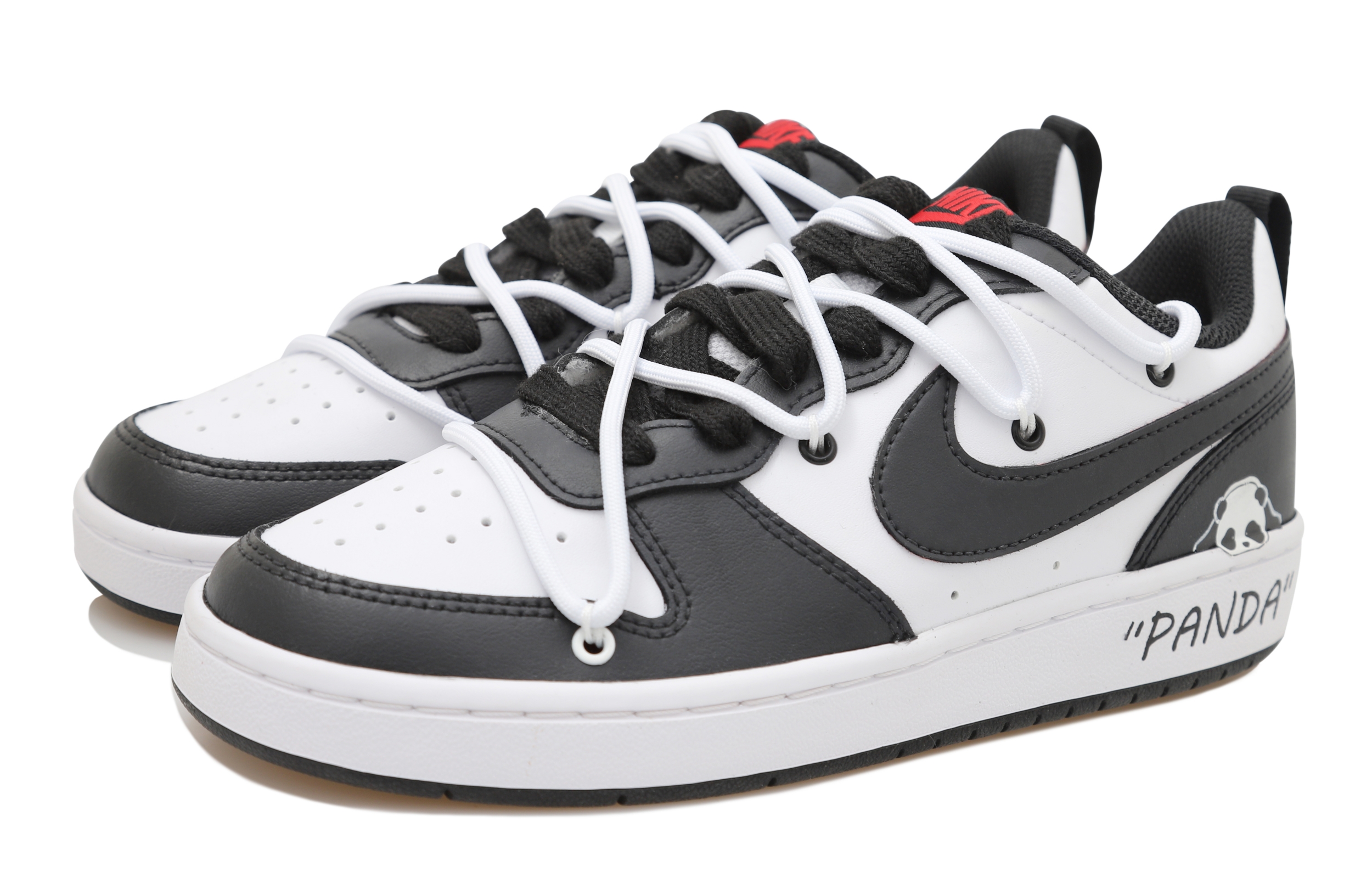 Lookbook [Kasut Custom] Nike Court Borough Low 2 'Panda Graffiti' BQ5448-110(Team69-熊猫SBOX)