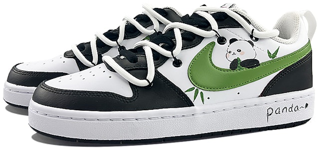 나이키 코트 버로우 로우 2 '판다 그린 대나무' (커스텀 슈즈) DO7446-101(Team40-GS绿竹熊猫黑白绿) Lookbook 나이키 코트 버로우 로우 2 '판다 그린 대나무' (커스텀 슈즈) DO7446-101(Team40-GS绿竹熊猫黑白绿)