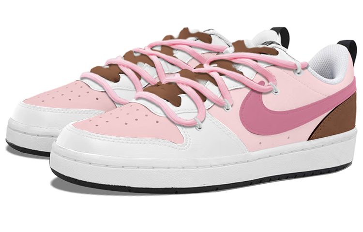 Lookbook 나이키 코트 보로우 로우 2 '피치 우롱 디컨스트럭티드' BQ5448-104(TeamY-女款蜜桃乌龙粉棕)