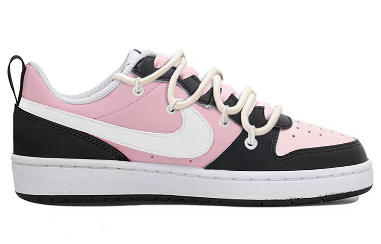 Order [カスタムシューズ] ナイキ コート ボロー Low 2 'ピンク-ブラック デコンストラクテッド' BQ5448-104(TeamY-女款复古少女粉黑)