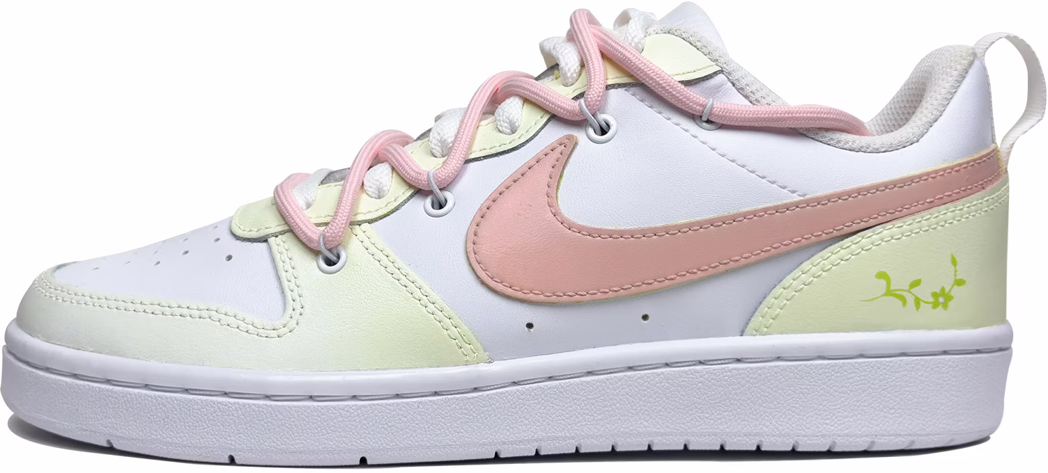 custom-shoes-nike-court-borough-low-2-pink-and-green-gradient-bq-5448-100-445731