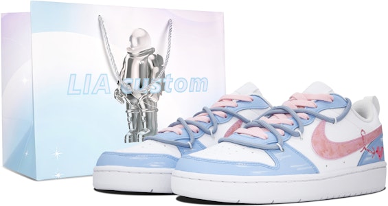 나이키 코트 버로우 로우 2 "핑크 블루 심박" (커스텀) BQ5448-100(Team7-心动轨迹手提袋版) Buy 나이키 코트 버로우 로우 2 "핑크 블루 심박" (커스텀) BQ5448-100(Team7-心动轨迹手提袋版)