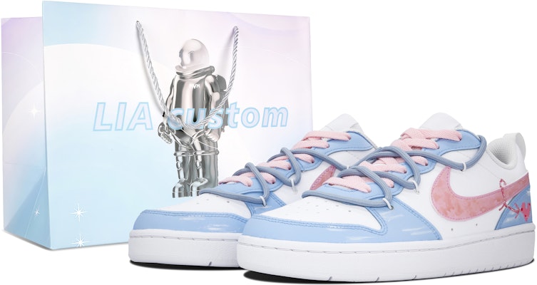 나이키 코트 버로우 로우 2 "핑크 블루 심박" (커스텀) BQ5448-100(Team7-心动轨迹手提袋版) Buy 나이키 코트 버로우 로우 2 "핑크 블루 심박" (커스텀) BQ5448-100(Team7-心动轨迹手提袋版)