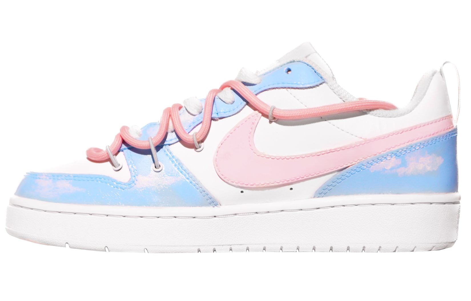 Buy 나이키 커스텀 보로우 로우 2 "핑크 블루 클라우드 러브" BQ5448-100(TeamX-爱在云端GS款)