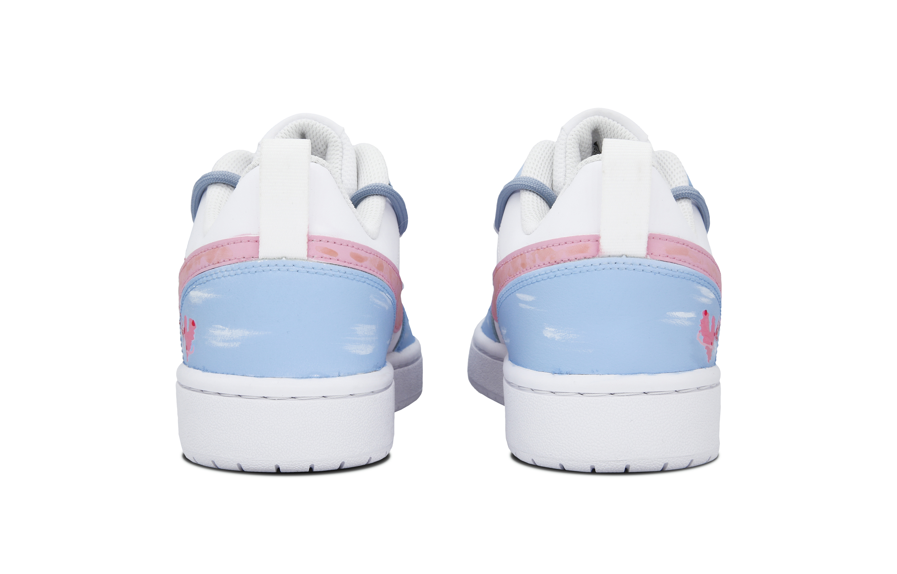 Purchase [Zapatillas Personalizadas] Nike Court Borough Low 2 'Latido Rosa Azul' BQ5448-100(Team7-心动轨迹手提袋版)
