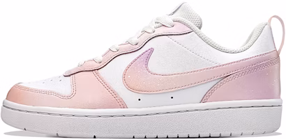 【訂製球鞋】Nike Court Borough Low 2 粉色星河 漸變 淑女風 甜美 低筒 運動鞋 GS 白粉 Buy 【訂製球鞋】Nike Court Borough Low 2 粉色星河 漸變 淑女風 甜美 低筒 運動鞋 GS 白粉