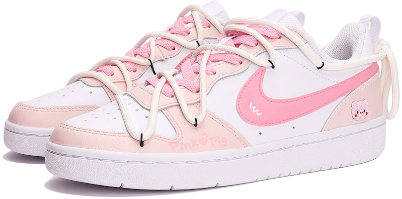 【訂製球鞋】Nike Court Borough Low 2 粉紅豬小妹 多巴胺 搭配百變 低筒 板鞋 GS 粉紅 Lookbook 【訂製球鞋】Nike Court Borough Low 2 粉紅豬小妹 多巴胺 搭配百變 低筒 板鞋 GS 粉紅