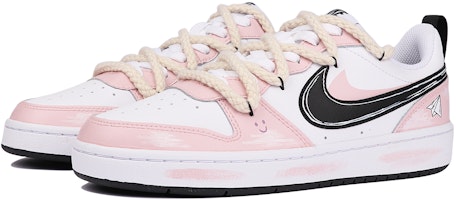 【訂製球鞋】Nike Court Borough Low 2 低筒 粉色晴空 紙飛機 信件 GS 粉白 Lookbook 【訂製球鞋】Nike Court Borough Low 2 低筒 粉色晴空 紙飛機 信件 GS 粉白