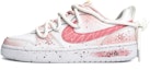 Buy 【客製化球鞋】Nike Court Borough Low 2 撫夢少女 甜美風 手繪濺墨 解構鞋帶 防滑減震 低筒 板鞋 GS 粉白