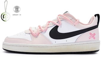 Nike Court Borough Low 2 ‘粉白黑’ 定制运动鞋 BQ5448-104(Team80-女款绝迹浪漫粉白) Buy Nike Court Borough Low 2 ‘粉白黑’ 定制运动鞋 BQ5448-104(Team80-女款绝迹浪漫粉白)