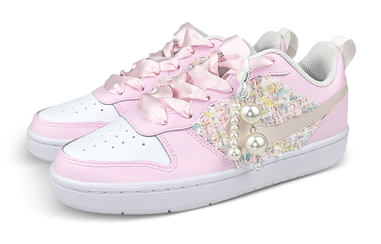 [Custom Shoes] Nike Court Borough Low 2 'Pink White Patchwork' 圖 3