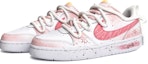 Lookbook 【客製化球鞋】Nike Court Borough Low 2 撫夢少女 甜美風 手繪濺墨 解構鞋帶 防滑減震 低筒 板鞋 GS 粉白