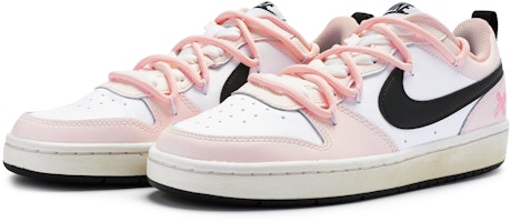 Nike Court Borough Low 2 ‘粉白黑’ 定制运动鞋 BQ5448-104(Team80-女款绝迹浪漫粉白) Lookbook Nike Court Borough Low 2 ‘粉白黑’ 定制运动鞋 BQ5448-104(Team80-女款绝迹浪漫粉白)