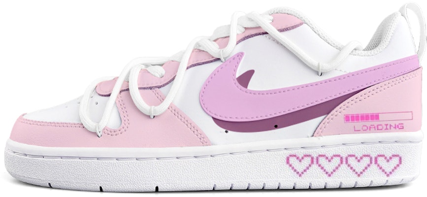 定制鞋款 Nike Court Borough Low 2 '像素粉心双钩解构鞋带盒' BQ5448-100(Team13-像素粉) Order 定制鞋款 Nike Court Borough Low 2 '像素粉心双钩解构鞋带盒' BQ5448-100(Team13-像素粉)