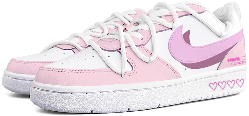 定制鞋款 Nike Court Borough Low 2 '像素粉心双钩解构鞋带盒' BQ5448-100(Team13-像素粉) Shop 定制鞋款 Nike Court Borough Low 2 '像素粉心双钩解构鞋带盒' BQ5448-100(Team13-像素粉)