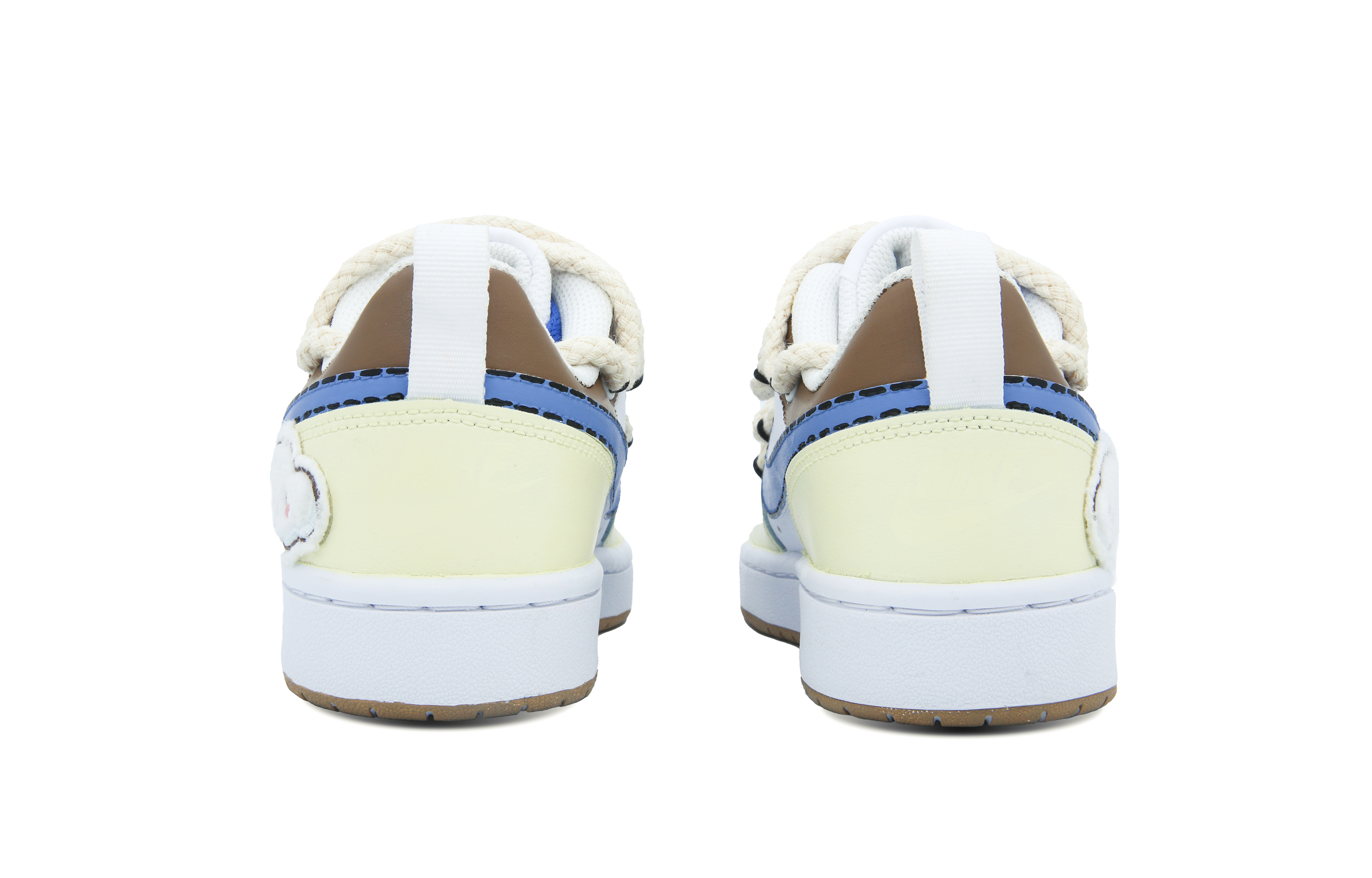 Shop [定制鞋] 耐克Court Borough Low 2 '顽皮云朵'篮球鞋 BQ5448-100(Team7-童趣云朵女款)