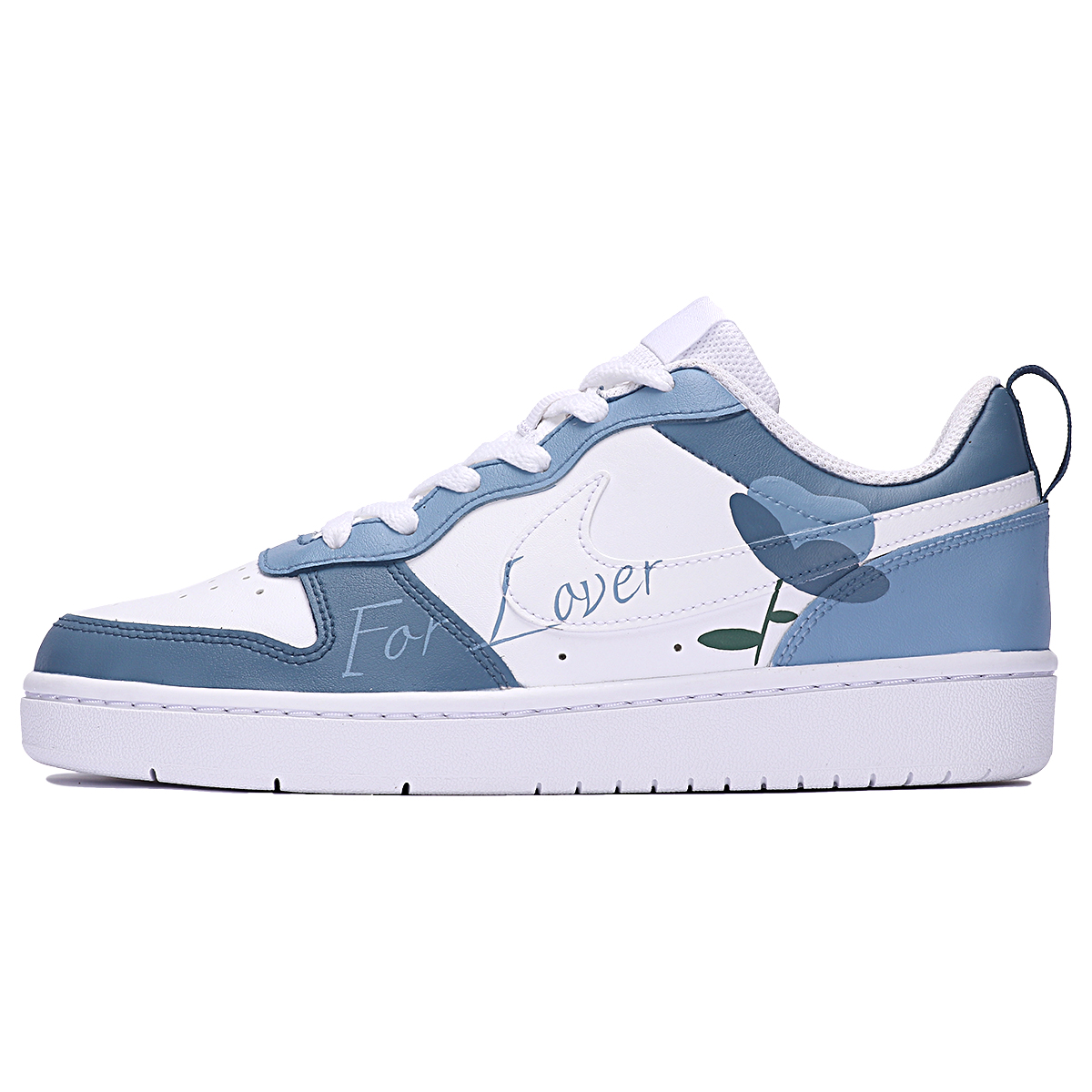 Buy 나이키 커스텀 코트 보로우 로우2 '퓨어 컨페션 블루 화이트' BQ5448-100-466290