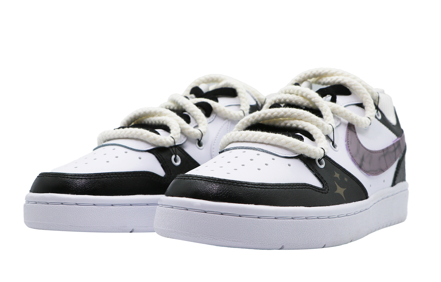 Lookbook [Zapatillas Personalizadas] Nike Court Borough Low 2 'Púrpura Aurora' BQ5448-100(Team48-紫耀解构)